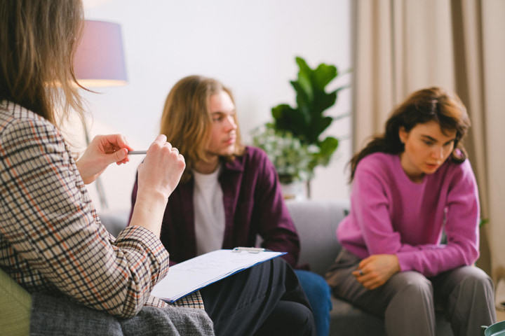 a couple in therapy together