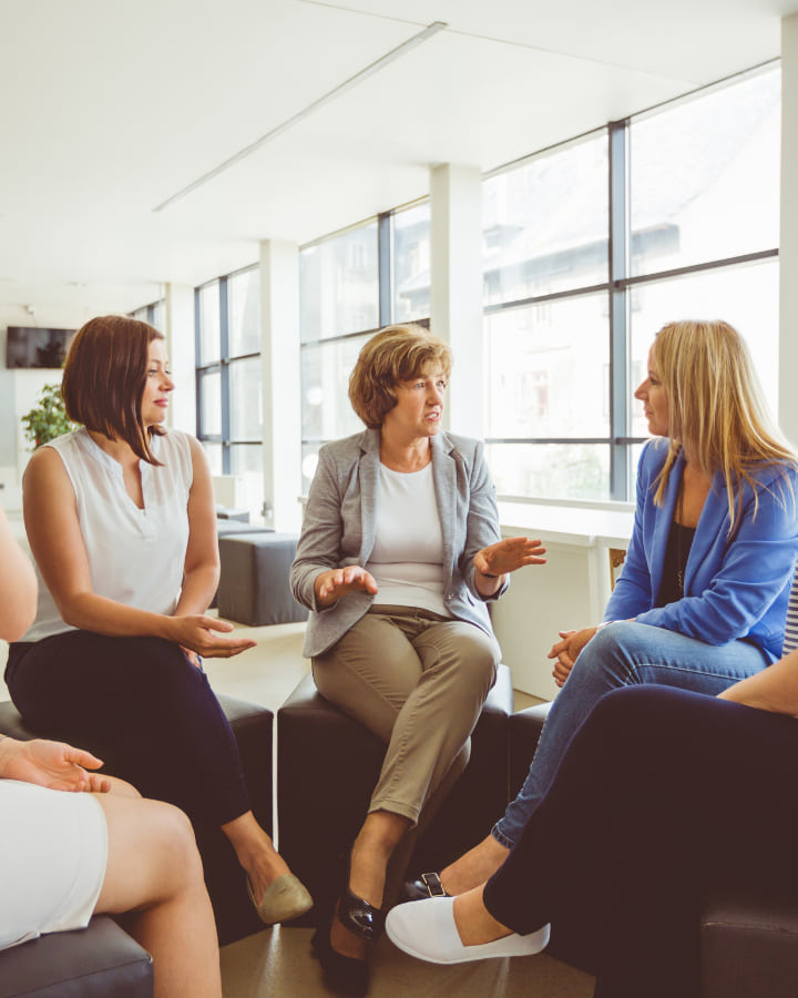 group of women talking