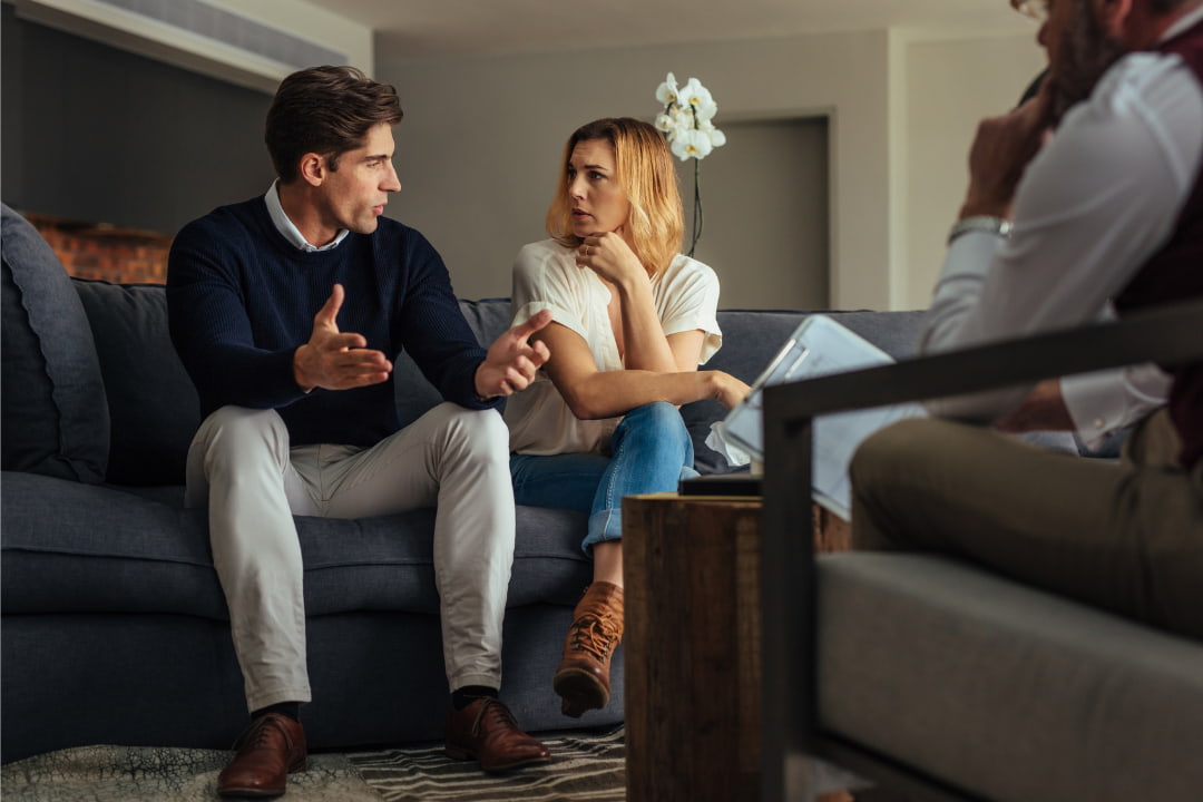 a couple in counseling together