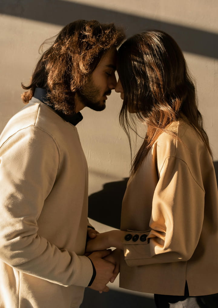 a couple holding each other